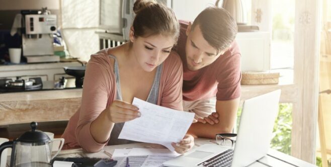 Couple Checking Water Bill