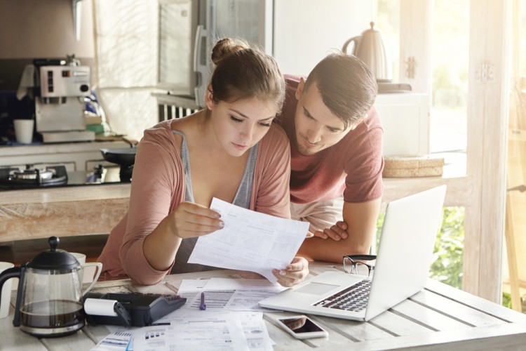 Couple Checking Water Bill